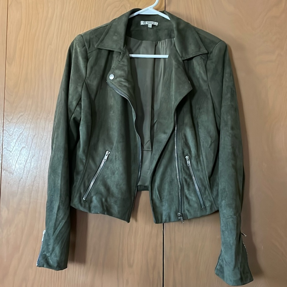 💚Faux suede moto jacket💚